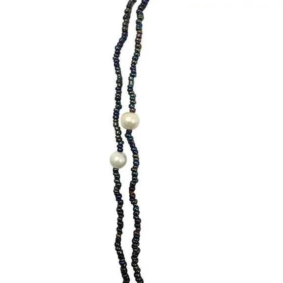 Layered Multi-Color Beads Necklace – 49 inch approx - Picture 4 of 5